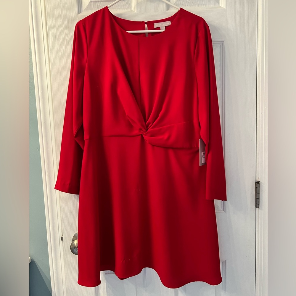 Chelsea 28 NWT Red flare Dress - Long Sleeve